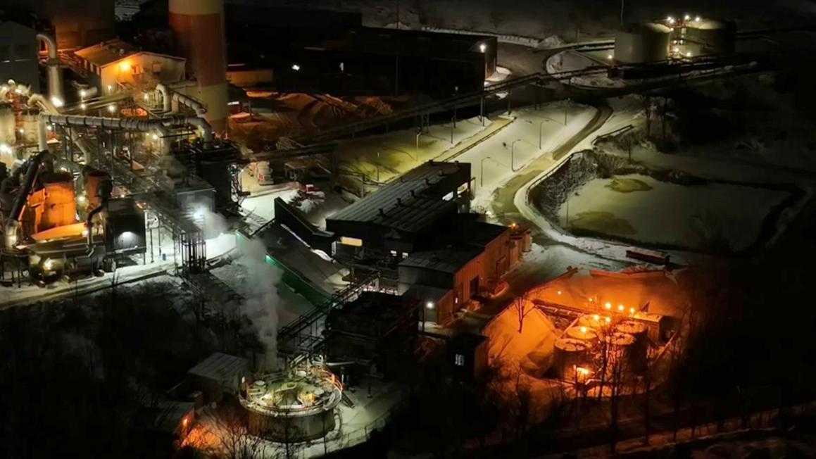 smoke pa metal factory explosion aerial view