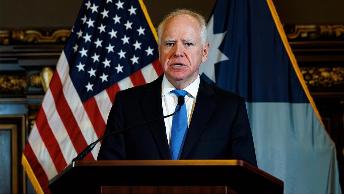 tim walz st. paul minnesota jan. 5 2025