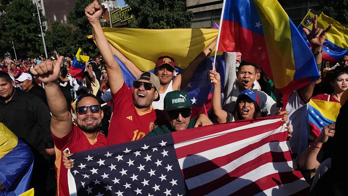 venezuelans chile celebrate trump maduro001