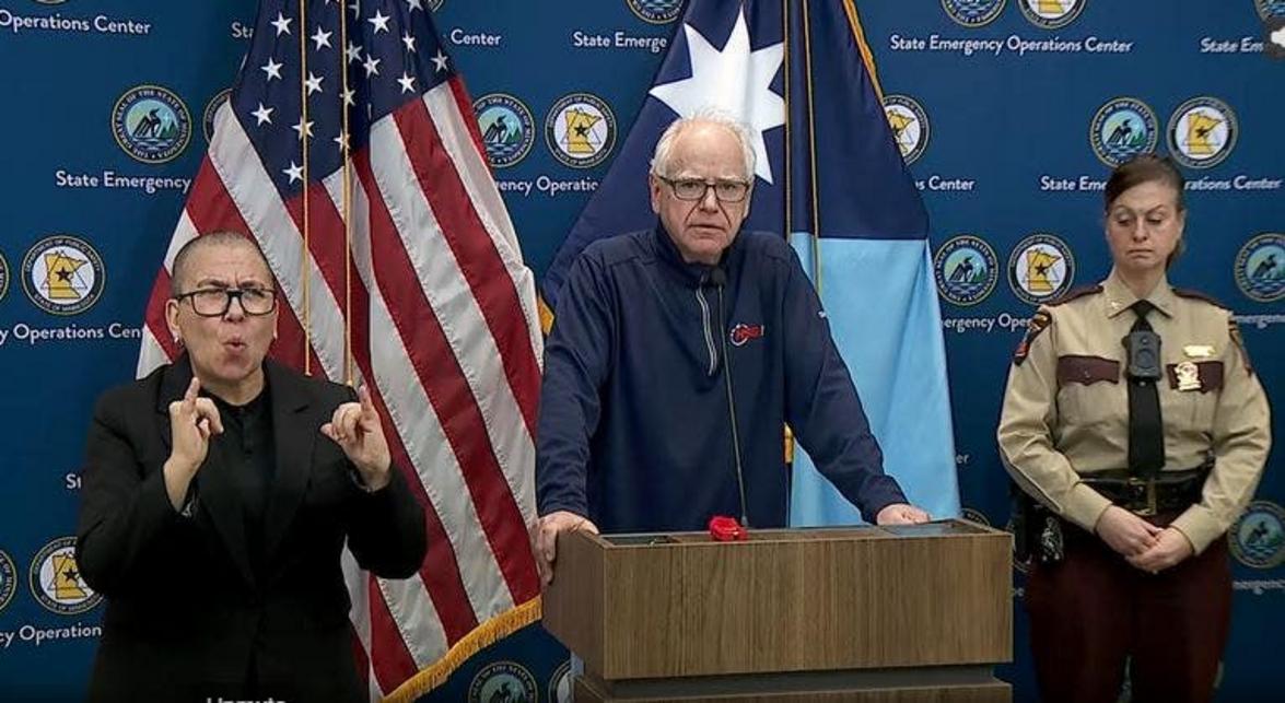 walz presser minneapolis ice shooting