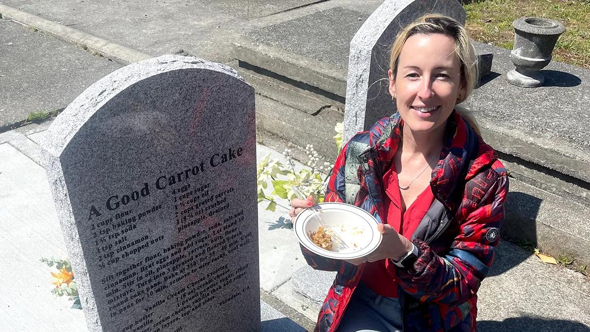 woman makes graveyard recipes