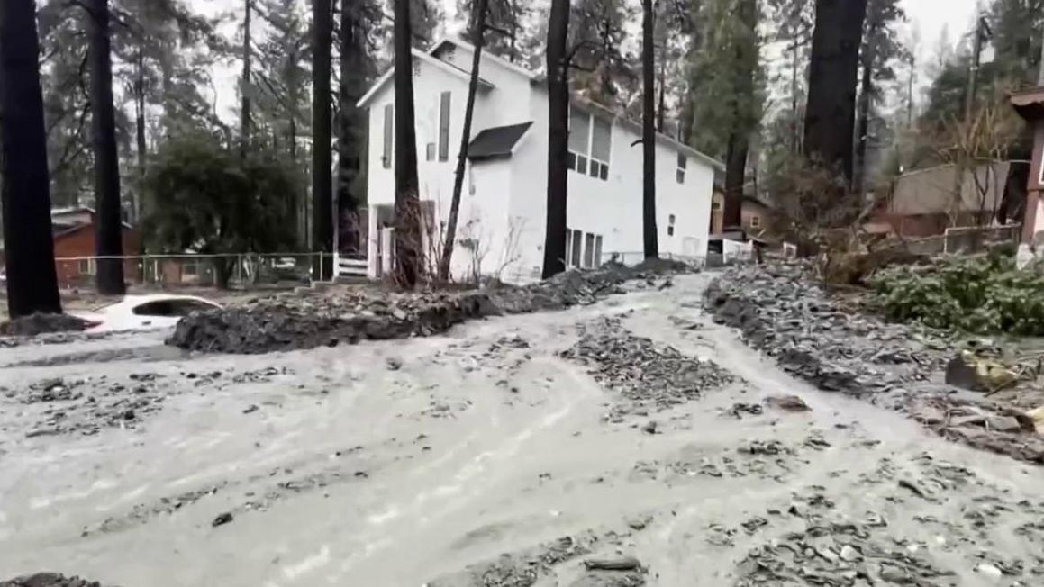 wrightwood mud flooding storm rain december 2025