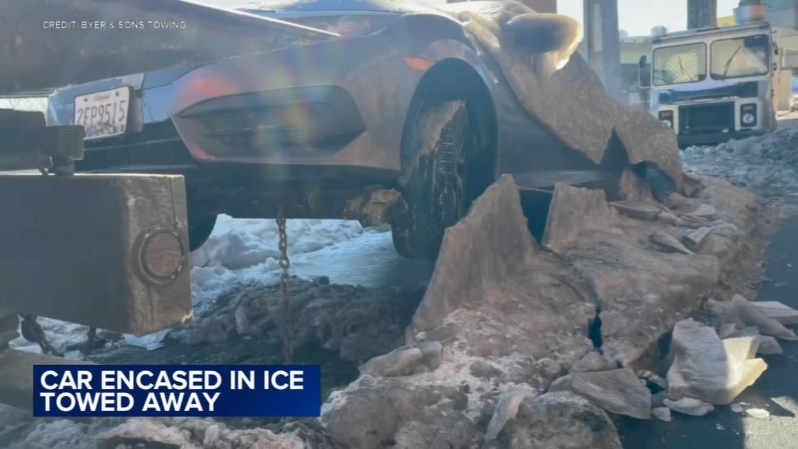 18531775 020226 wpvi car encased in ice towed away 11pm CC vid