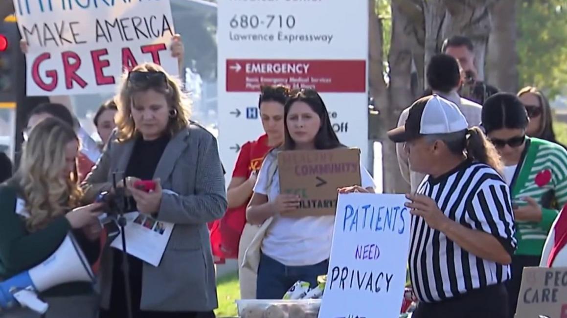 Activists rally against ICE and healthcare funding cuts in Santa Clara