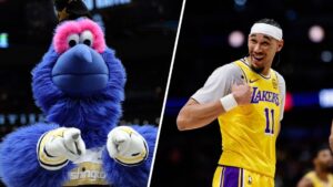 Jaxson Hayes của Lakers bị cấm thi đấu 1 trận vì xô đẩy linh vật của Wizards