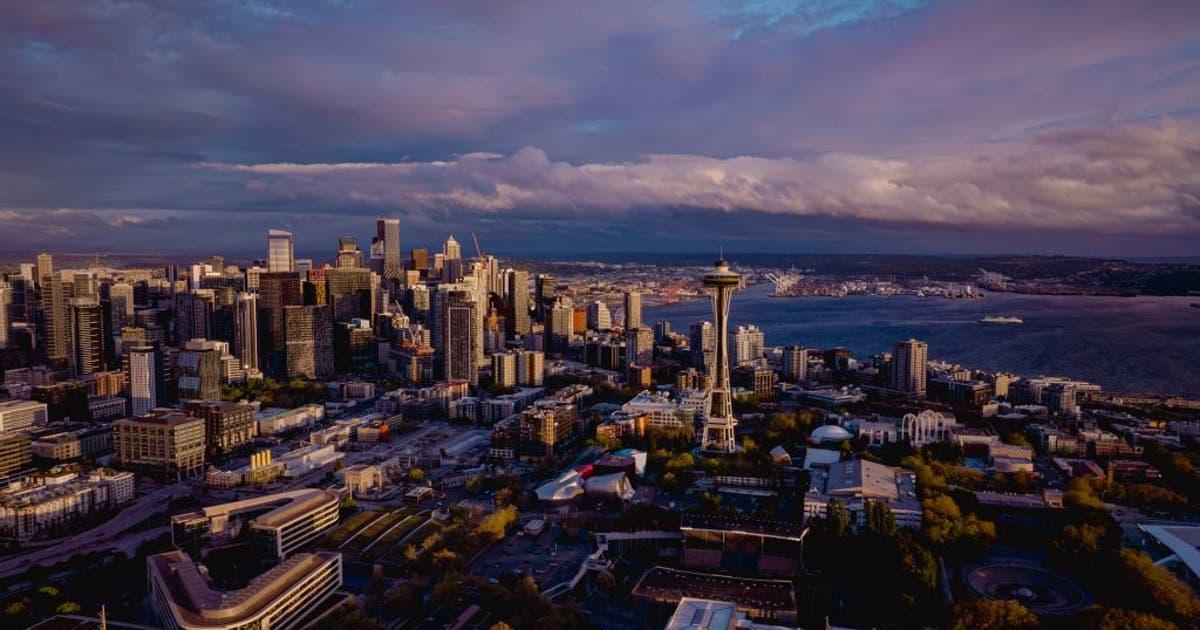 seattle skyline waterfront weather rain 6