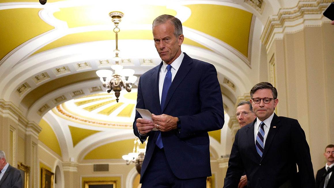 senate majority leader john thune presser