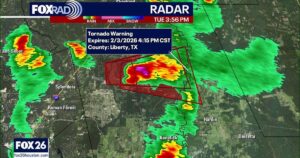 Cảnh báo lốc xoáy được ban hành cho Hạt Liberty