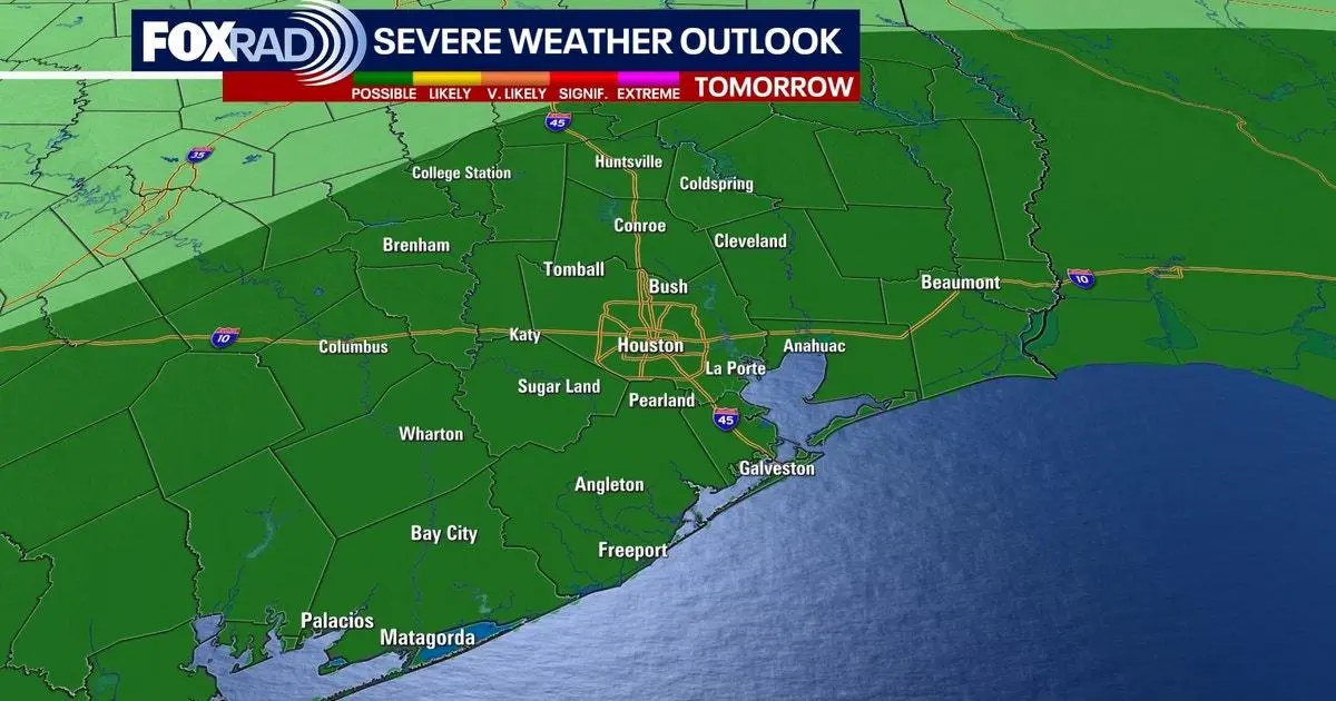 Thời tiết Houston: Mưa giông có thể xảy ra vào cuối tuần