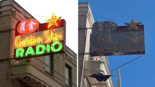 Biển hiệu Đài Phát Thanh Golden Star Lịch Sử Khu Phố Tàu San Francisco Được Khôi Phục Sau Hơn 60 Năm