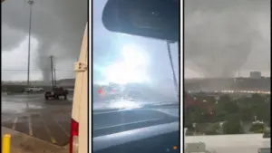 Tornado xuất hiện tại San Antonio giữa cơn bão nguy hiểm