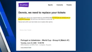 Thêm một người dân Texas đệ đơn khiếu nại lên Tổng chưởng lý Texas chống lại StubHub về văn hóa hủy vé World Cup