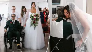 Cha đau tim vài ngày trước đám cưới con gái, nhưng bác sĩ vẫn đảm bảo ông dắt tay con xuống lễ đường