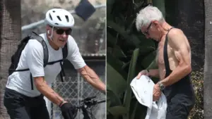 Harrison Ford gây chú ý với vóc dáng săn chắc khi đạp xe ở Los Angeles