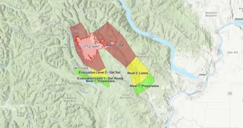 Cháy rừng ‘Little Giant’ buộc lệnh sơ tán khẩn cấp tại Hạt Chelan, Washington