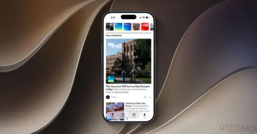 Ứng dụng The New York Times trên iOS hỗ trợ Liquid Glass