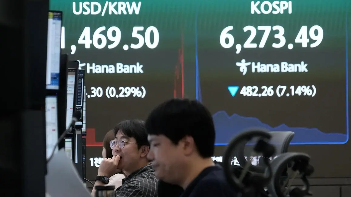 Chỉ số Kospi Hàn Quốc lao dốc hơn 9% do bán tháo cổ phiếu chip