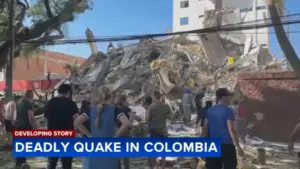 Phụ nữ Nam Jersey thấp thỏm chờ tin gia đình sau động đất ở Colombia