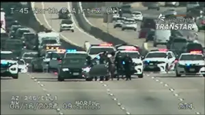 Cảnh sát khống chế người sau vụ truy đuổi trên Xa lộ Liên tiểu bang ở Houston