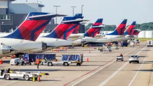Hành khách Delta sơ tán bằng cầu trượt sau khi hạ cánh khẩn cấp ở Atlanta