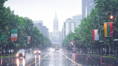 Thời tiết Philadelphia: Mưa và nguy cơ lũ lụt trong cuối tuần