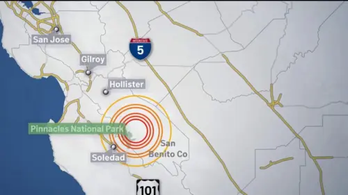 Động đất 3.9 độ Richter rung chuyển Trung Tâm California, Quận Monterey