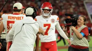 Cầu thủ Harrison Butker của Chiefs ghi bàn 69 yards xuất sắc nhưng tiếc nuối với màn trình diễn chung