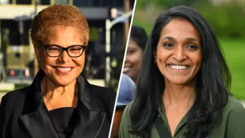 Nữ Thị trưởng Los Angeles Karen Bass dẫn trước Nghị viên Nithya Raman về gây quỹ tranh cử