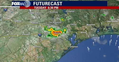 Thời tiết Houston: Nóng bức hơn vào thứ Ba với mưa giông cuối ngày