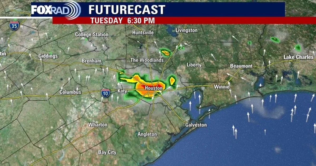 Thời tiết Houston: Nóng bức hơn vào thứ Ba với mưa giông cuối ngày