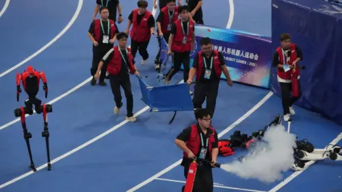 Robot Sprinter Lập Kỷ Lục 100m Tại Hội Chợ Công Nghệ Trung Quốc