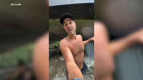 Cựu thí sinh ‘The Bachelorette’ Zac Clark bị ngập lụt khi đang chạy bán marathon