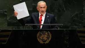 Thủ tướng Netanyahu trình bày trước LHQ trước số ghế trống