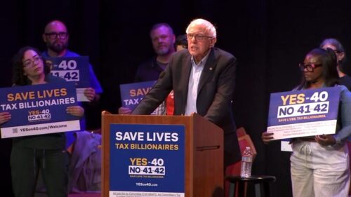Thượng Nghị Sĩ Bernie Sanders vận động ủng hộ Dự luật 40, đề xuất thuế tỷ phú California tại San Francisco