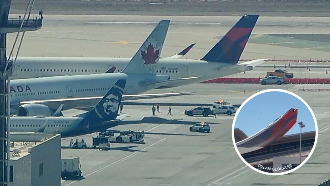 Hai máy bay của Delta và Air Canada va chạm trên đường băng tại LAX