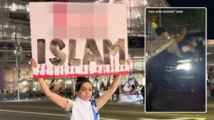 Biểu tình ủng hộ Israel và Palestine tại San Jose trở nên căng thẳng, có biểu ngữ phản cảm và xe lao vào lề đường