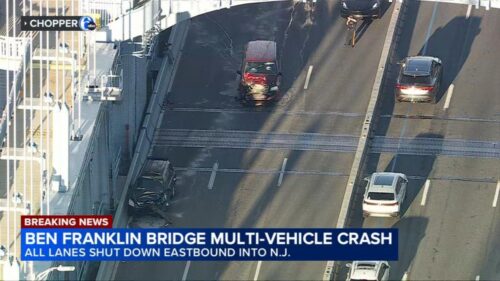 Tai nạn liên hoàn đóng cửa các làn đường hướng về New Jersey trên Cầu Ben Franklin