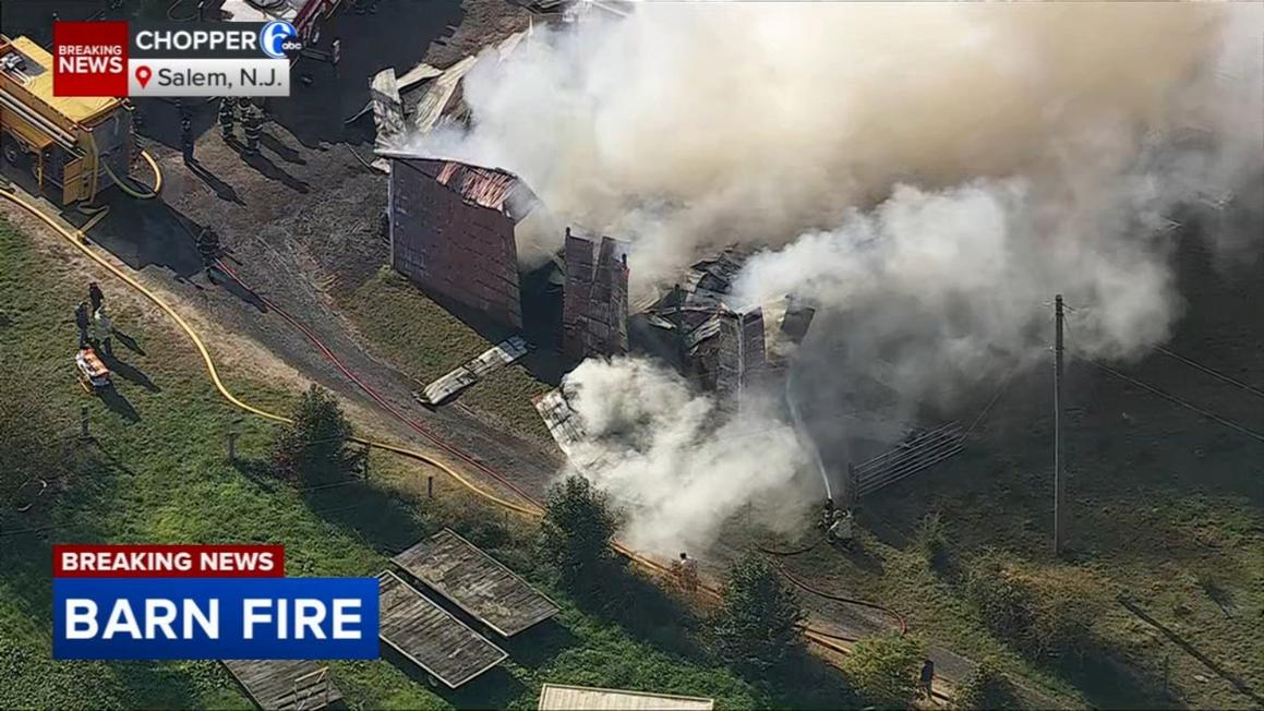 Crews Battle Large Barn Fire in Lower Alloways Creek Township, NJ