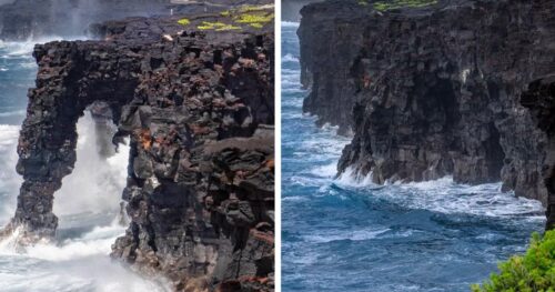 Vòm đá Hōlei nổi tiếng ở Hawaii sụp đổ xuống biển