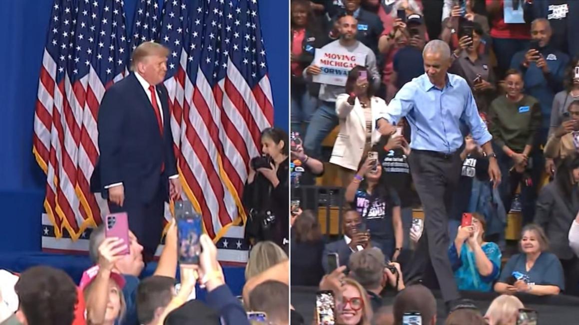 Obama, Trump cùng vận động tranh cử tại Michigan