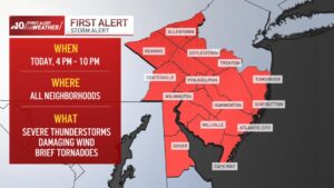 Cập nhật trực tiếp: Bão mang gió mạnh, đe dọa lốc xoáy đến vùng Philadelphia