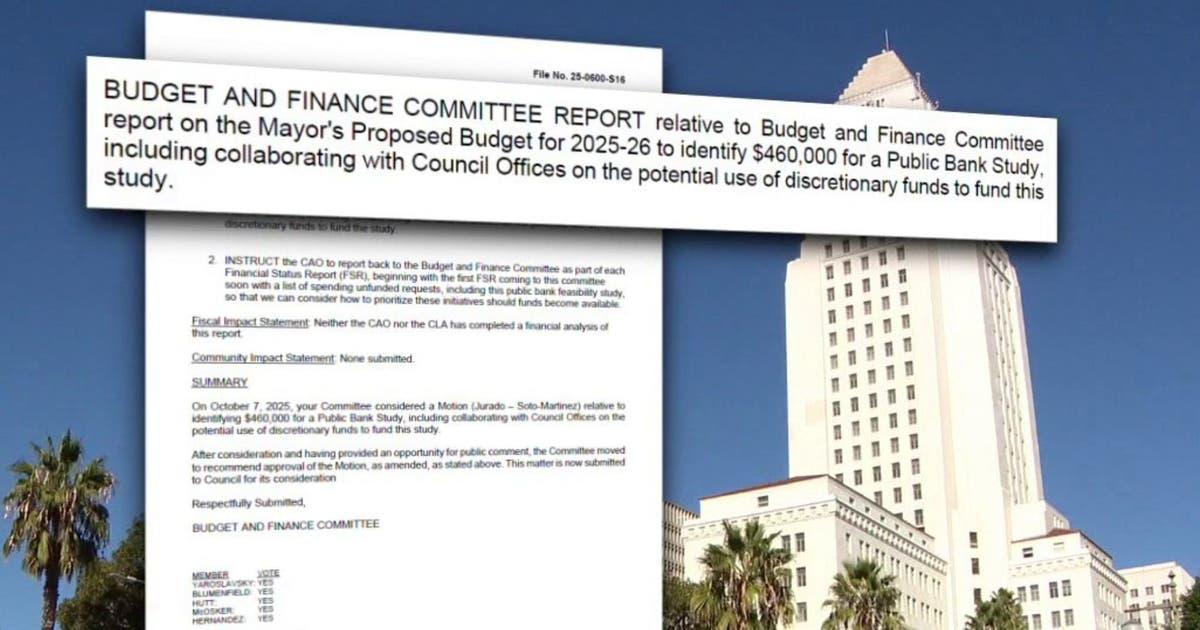 Hội đồng Thành phố Los Angeles Biểu quyết Xác định 460.000 Đô la cho Nghiên cứu Ngân hàng Công