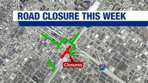 Kẹt xe ở downtown Houston: Một số tuyến đường đóng cửa chậm trễ đến Thứ Ba