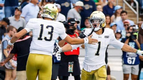 Đội Notre Dame vượt qua UNC trong mưa, giữ vững mạch bất bại
