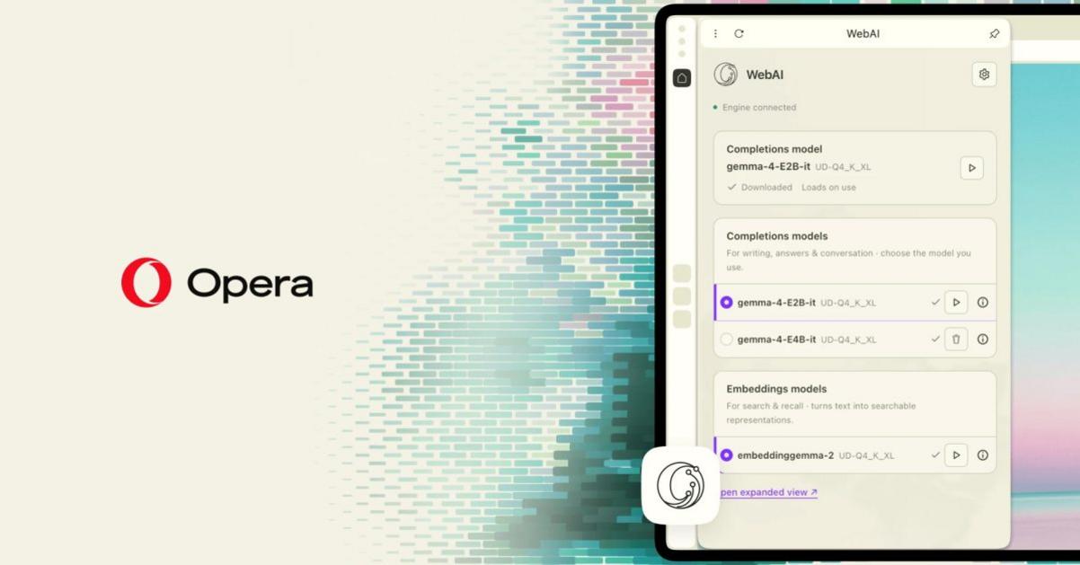 Trình duyệt Opera One cho phép người dùng Mac chạy mô hình nền tảng của Apple trực tiếp trên trình duyệt