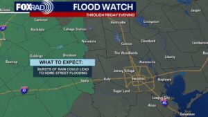 Cảnh báo thời tiết ở Houston: Lũ lụt có thể xảy ra đến hết Thứ Sáu