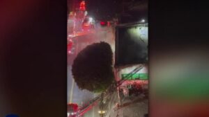 Các tòa nhà ở Trung tâm Los Angeles liên tục bốc cháy